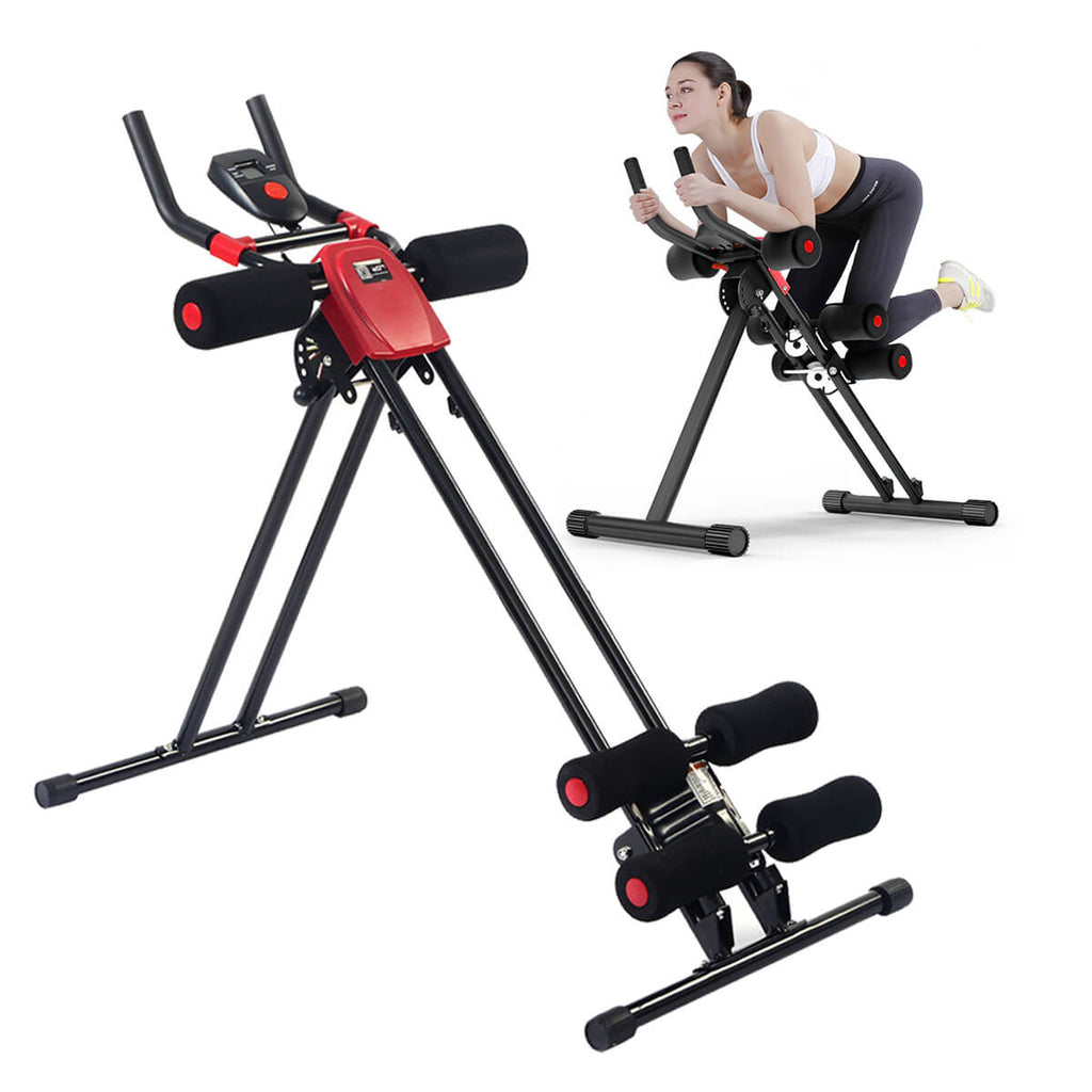 Máquina Multifunción para Abdominales y Hombros | Resistencia Ajustable con Contador Digital